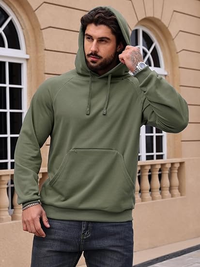 Men's Hoodies Pullover Soft Hooded Sweatshirts Long Sleeve Casual Hoodies