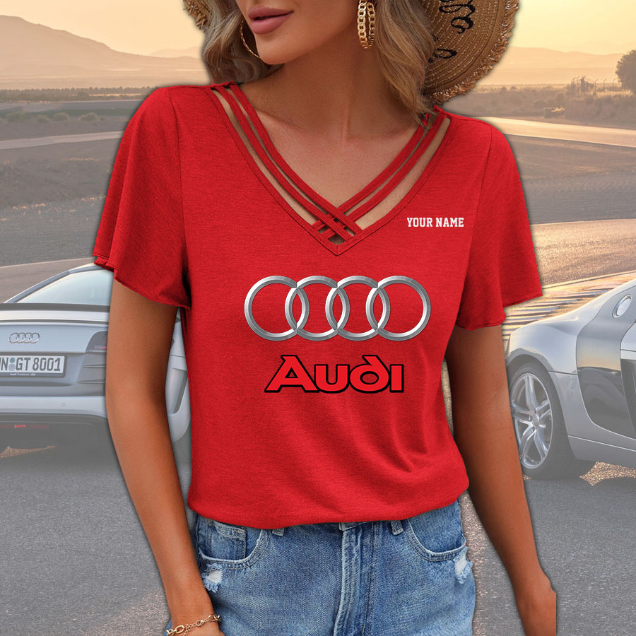 Audi Damen-Freizeitshirt mit Farbverlauf