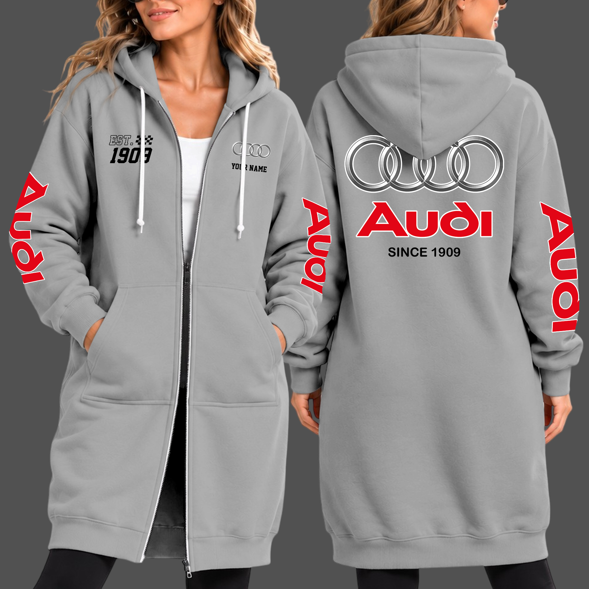 Audi Damen-Longjacke mit wärmendem Futter Audi Damen-Longjacke mit wärmendem Futter
