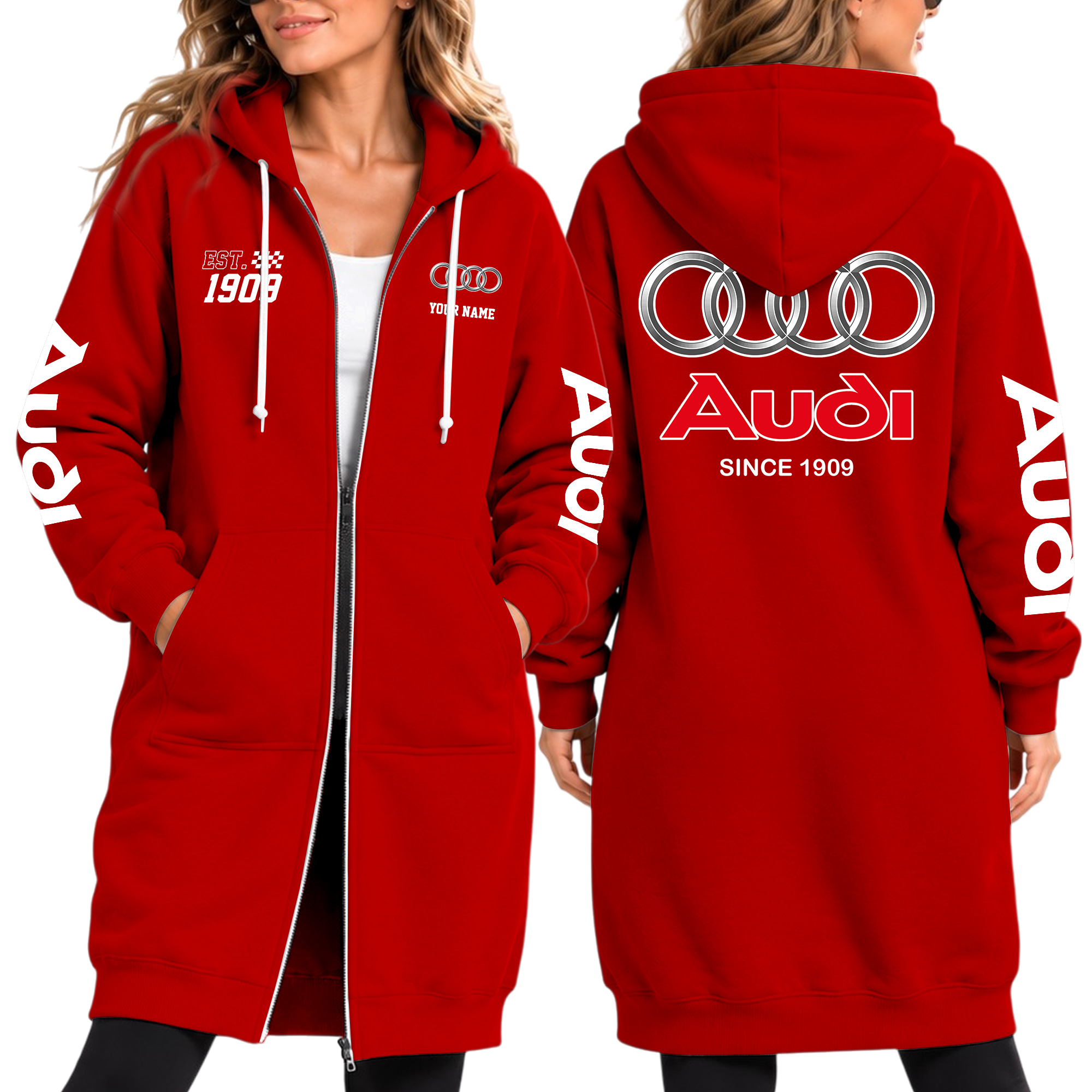 Audi Damen-Longjacke mit wärmendem Futter Audi Damen-Longjacke mit wärmendem Futter