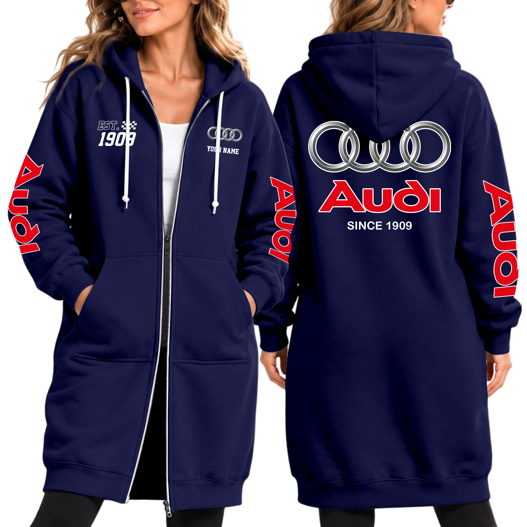 Audi Damen-Longjacke mit wärmendem Futter Audi Damen-Longjacke mit wärmendem Futter