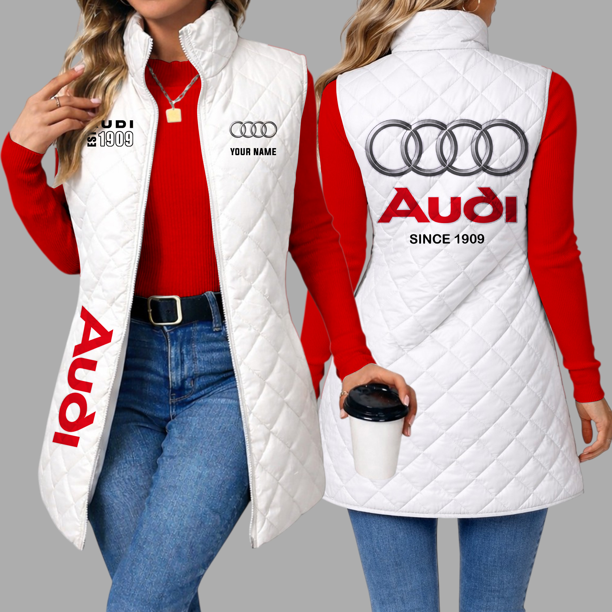 Audi Damen-Steppweste – leichte, wärmende Weste
