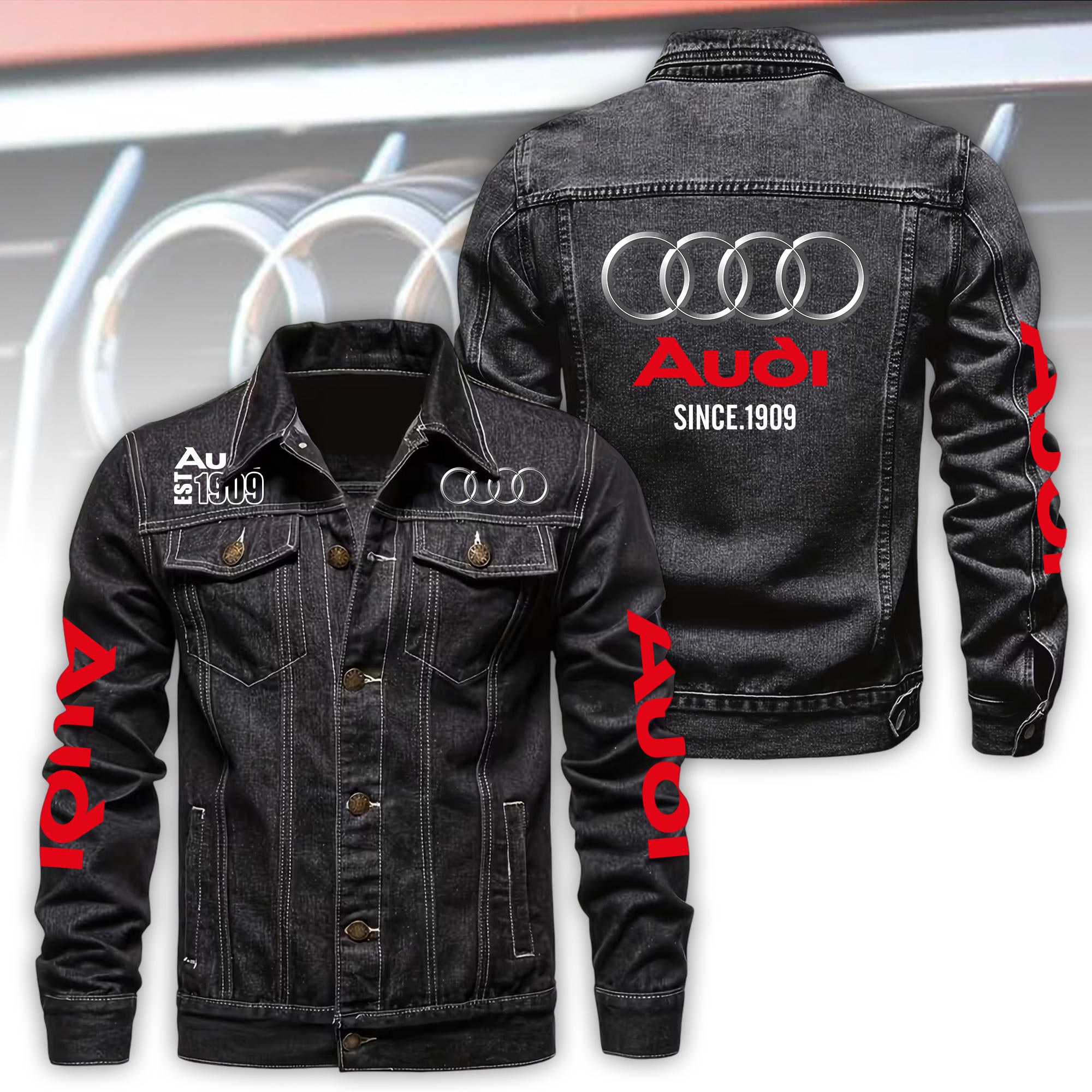 Audi Herren-Jeansjacke im Slim Fit
