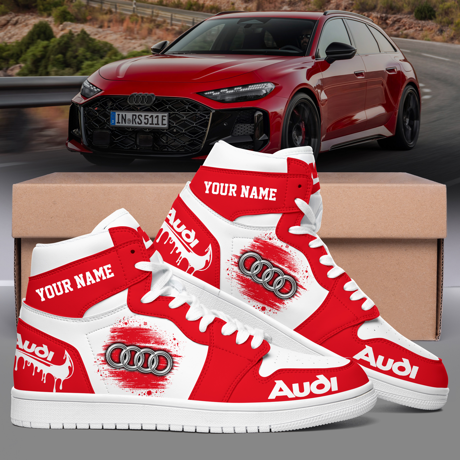 Audi JD1-Sneaker aus atmungsaktivem Mesh