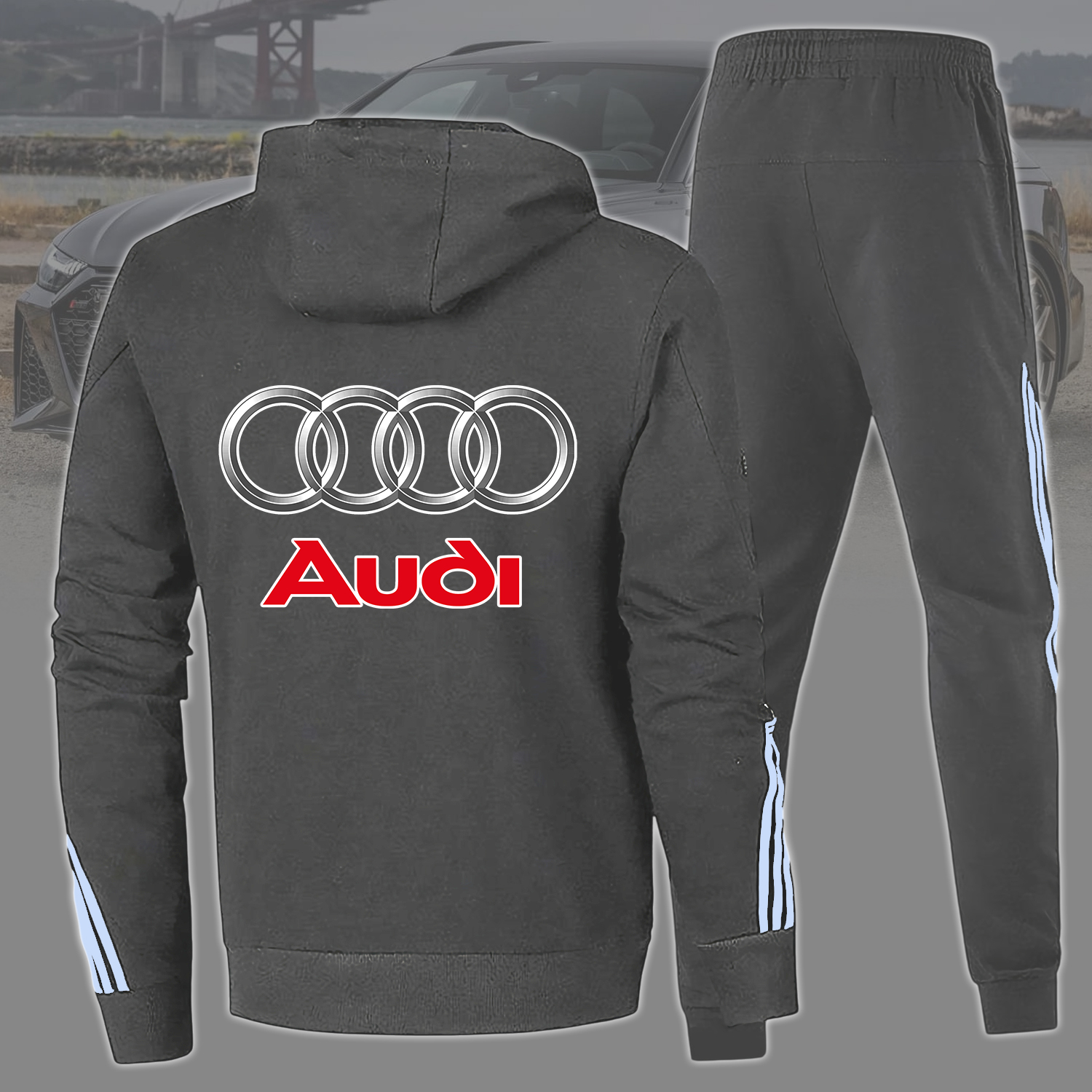 Audi Trainingsanzug mit Farbverlauf Audi Trainingsanzug mit Farbverlauf