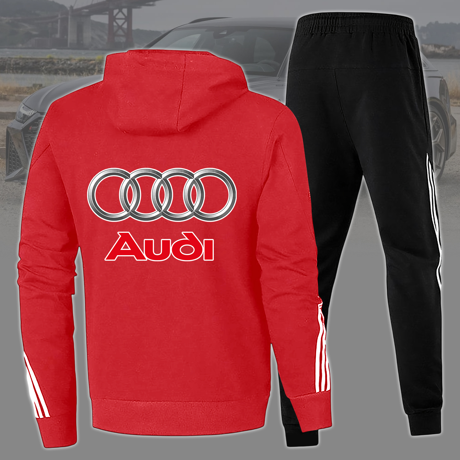 Audi Trainingsanzug mit Farbverlauf Audi Trainingsanzug mit Farbverlauf