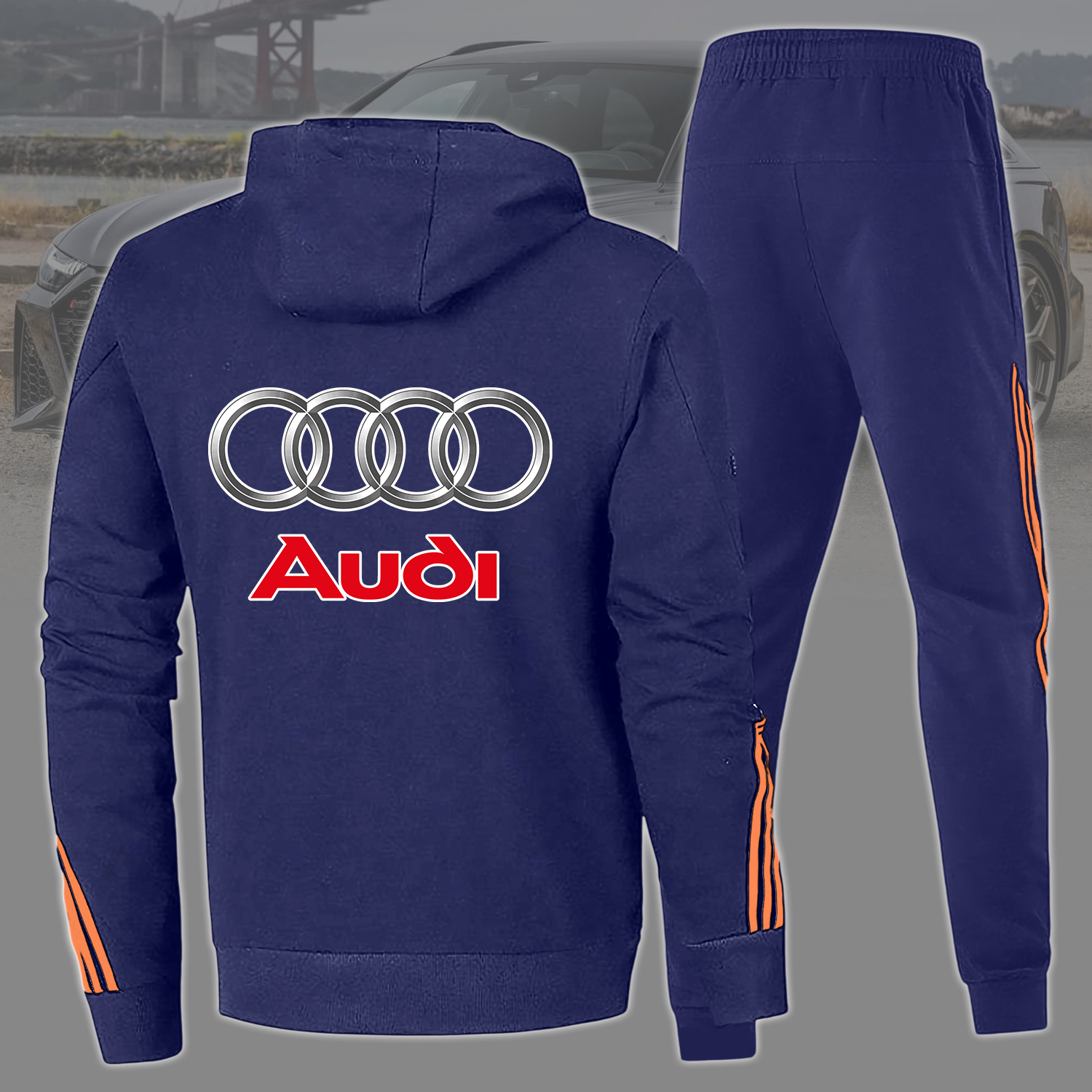 Audi Trainingsanzug mit Farbverlauf Audi Trainingsanzug mit Farbverlauf