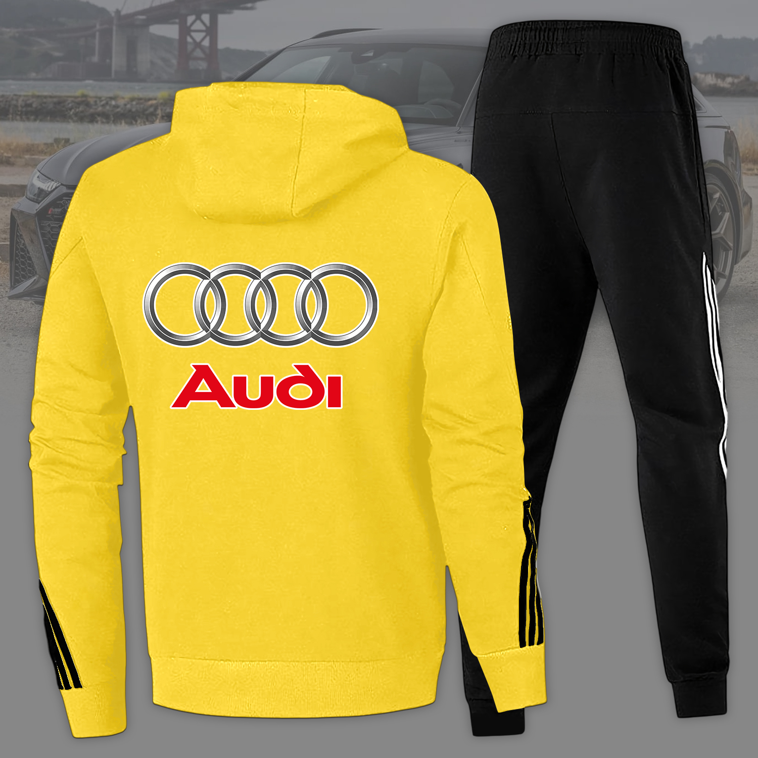 Audi Trainingsanzug mit Farbverlauf Audi Trainingsanzug mit Farbverlauf