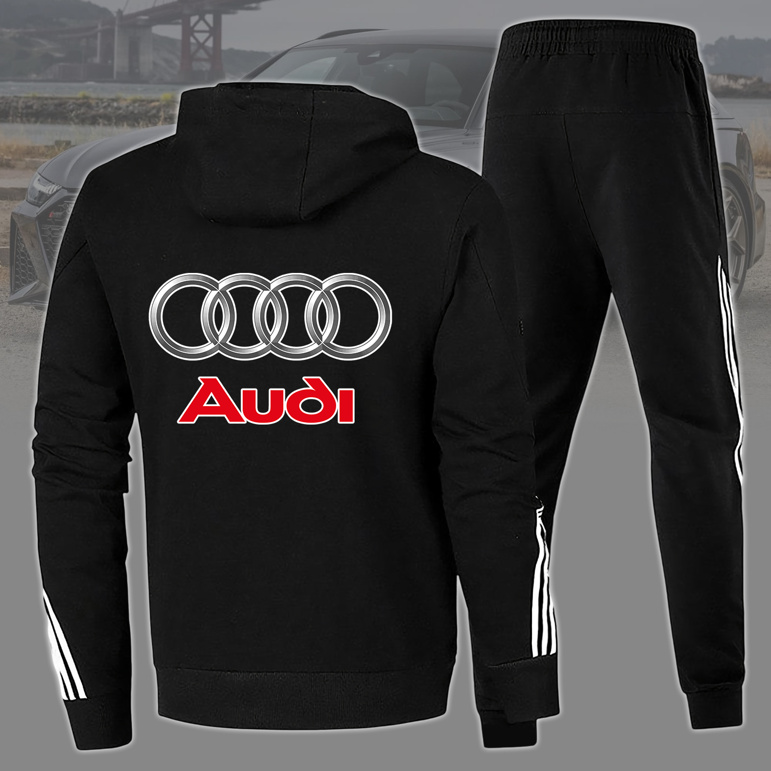Audi Trainingsanzug mit Farbverlauf Audi Trainingsanzug mit Farbverlauf