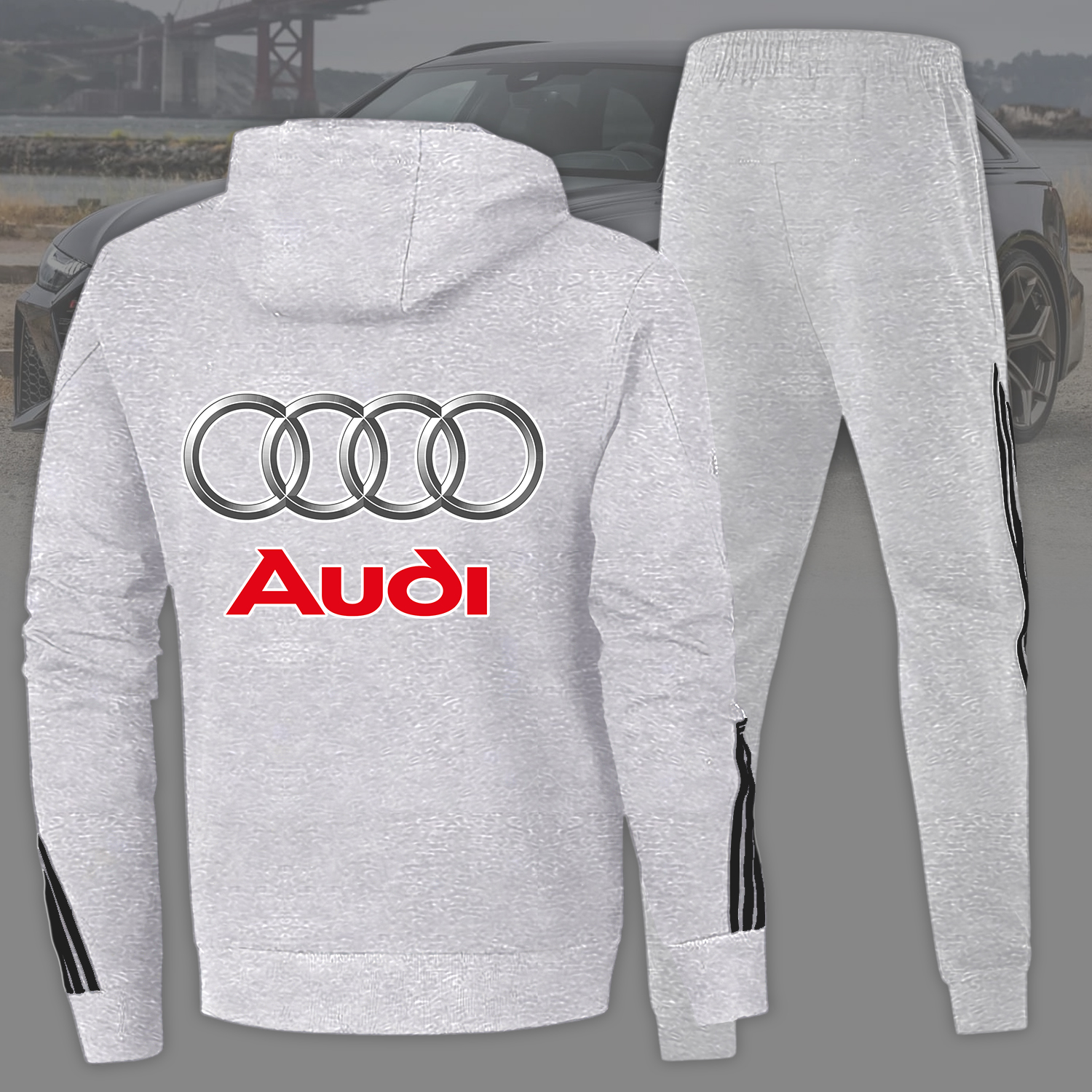 Audi Trainingsanzug mit Farbverlauf Audi Trainingsanzug mit Farbverlauf